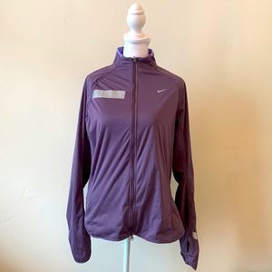 Nike Dri-Fit Running Jacket. Size L. Zippered back pocket, reflective markings